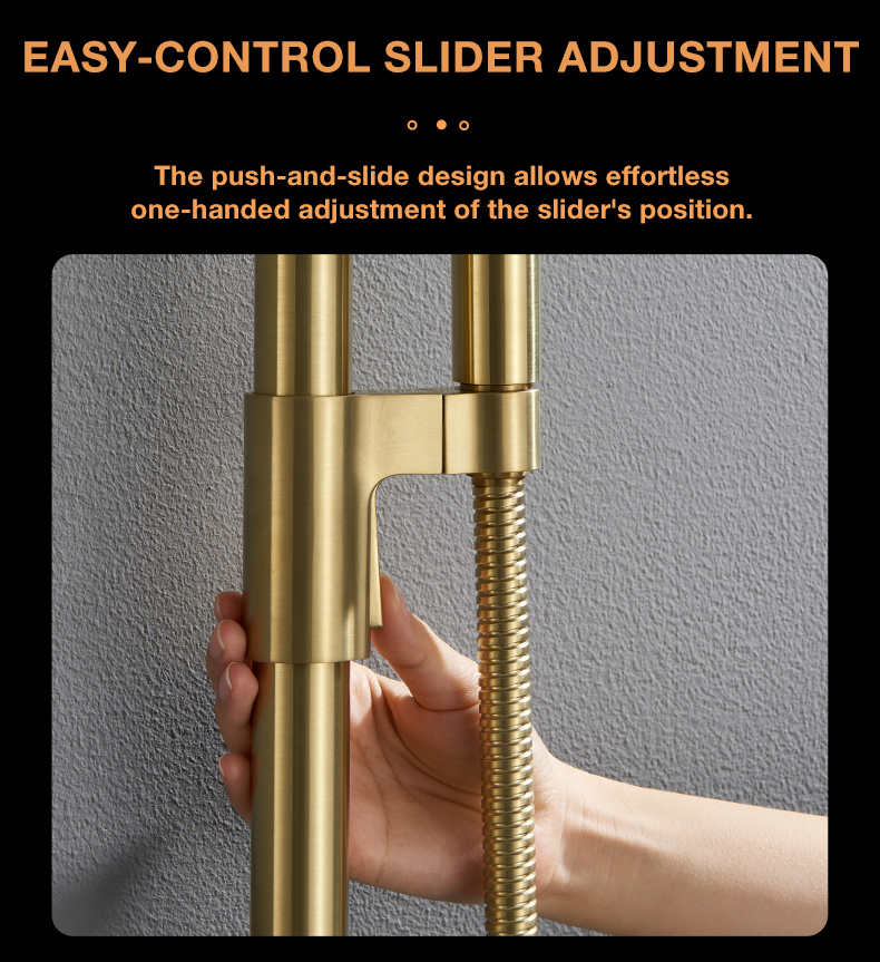 Round Shower Rod Set With Handheld