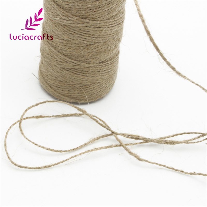 Lucia crafts 1roll/lot Natural Hemp String Rope Jute Twine Cord DIY Floral Craft Scrapbooking Wedding Tags Decor V0505