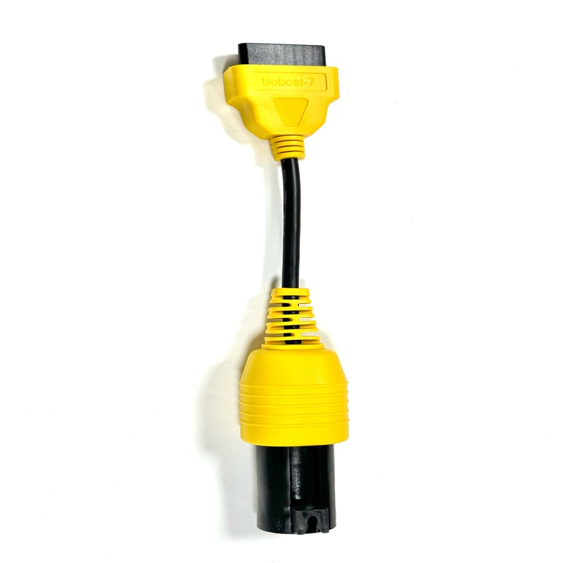 OBDII 16Pin Female to 7Pin Male Bobcat Construction Equipment Diagnostic Adapter Cable Length 260mm