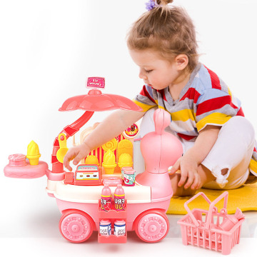 Trolley Simulation Candy Cart Small Snail Shape Children Pretend Play House Toy Kids Pretend Play Toys Color Box