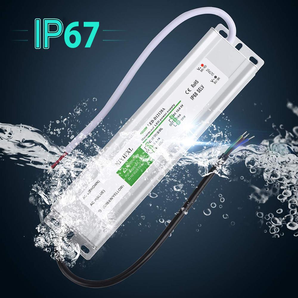 Outdoor LED Transformer 10W 20W 100W 150W LED Driver 12VDC Output Waterproof LED Power Supply for LED Light Pool Fish Aquarium