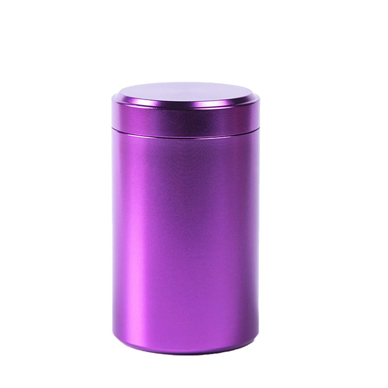 Multifunctional Anodized Aluminum Metal Sealed Can, Solid Color Portable Travel Tea Package Can Practical Household Product