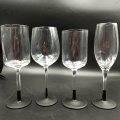 new arrival black base wine glass cups champagne