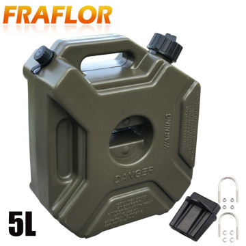 Green 1.3 Gallon 5L Liter ATV UTV Motorcycle Car Spare Fuel Diesel Oil Tanks Jerry Can Container Gasoline Petrol Tanks Canister