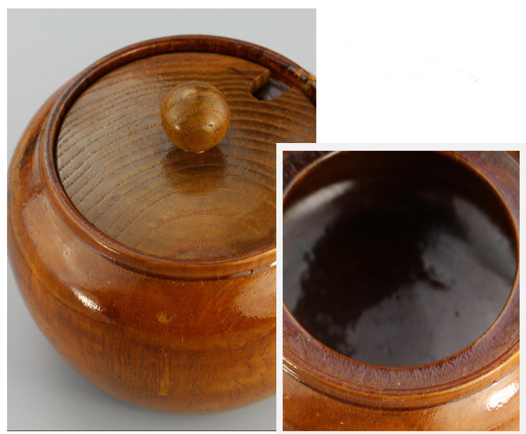 1PC Natural Wood Spice Jar with Lid Fashion Sugar Bowl Salt Spice Jar Kitchen Accessories ELC 023