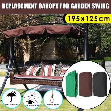 Summer Waterproof Top Cover Canopy Replacement Shade for Garden Courtyard Outdoor Swing Chair Hammock Canopy Swing Chair Awning