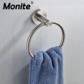 Nickel Brush Single Towel Ring Towel Holder Bath Fitting Clothing Ring Bathroom Accessories Wall Mount Bath Hardware