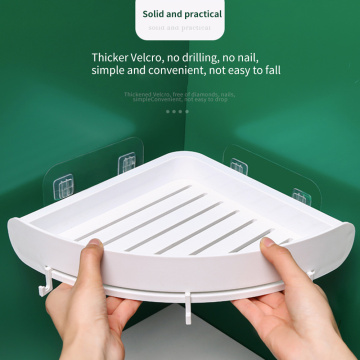 Plastic triangle Bathroom Shelf Organizer Snap Up Caddy Bathroom Corner Shelf Shower Storage Wall Holder Shampoo Holder