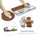 PU Leather Mouse Pad Wrist Support and Keyboard Wrist Rest Memory Foam Set for Computer, Laptop, Mac, Gaming and Office, Durable