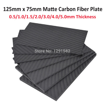 125mm X 75mm 0.5mm 1mm 1.5mm 2mm 3mm 4mm 5mm Carbon Fiber Plate Panel Sheets Matt High Composite Hardness Material 125 X 75 mm