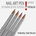 1pcs Nail Brush Kolinsky Crystal Pen Metal Rod Suitable for Salon or Home Use