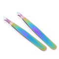 Chameleon Colorful Eyebrow Tweezer Stainless Steel Makeup Tool Incline Tip Hair Remover Cosmetic Eyebrow Clip Beauty Care Tool