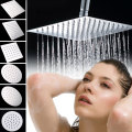4/6/8 inch Stainless Steel Shower Head Square or Round Top Rainfall Head Shower Chromed Mirror Shower Faucet For Bathroom