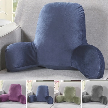 Hot Sofa Cushion Back Pillow Bed Plush Big Backrest Reading Rest Pillow Lumbar Support Chair Cushion With Arms Home Decoration