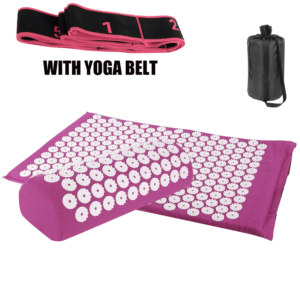 Massager Cushion Massage Yoga Mat Acupressure Relieve Stress Back Body Pain Spike Mat Acupuncture Massage Yoga Belt Mat Pillow