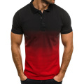 Men's Polo Shirts Cotton Gradient Slim Polo Shirt Men Clothing Casual Shirts for Men ropa hombre streetwear Polo Shirts male