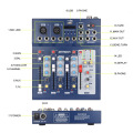 ammoon F4-USB Mixing Console 3 Channel Digital Mic Line Audio Mixer Console with 48V Phantom Power for Recording DJ Stage