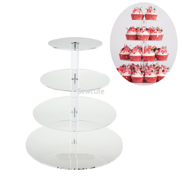 3 4 5 6 7 Tier Cake Holder Round Acrylic Cupcake Cake Stand Assemble Disassemble Home Birthday Tools Party Stand Decoration Gift