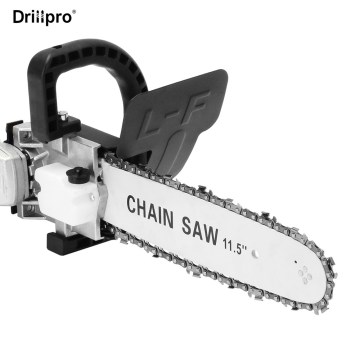 Drillpro Upgrade 5th 11.5 Inch M10 Chainsaw Bracket Adapter With Protective Cover 100/125/150/180 Angle Grinder Into Chain Saw