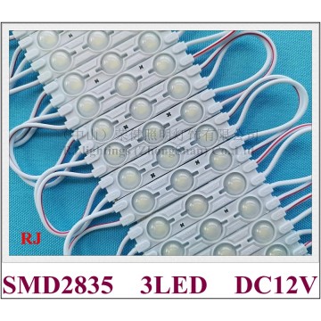 LED module injection waterproof LED advertising light module for sign DC12V 60mm*12mm SMD2835 3 LED aluminum PCB 1.2W 130lm IP65