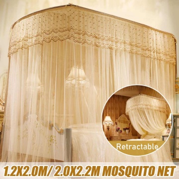 European Mosquito Net Bed Canopy Bed Princess King size Full Netting Bedding Bedroom Mosquito Net With Support Retractable Frame