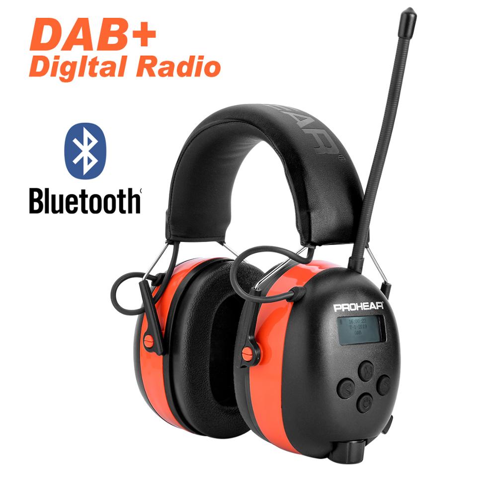 ZOHAN Hearing Protection Radio Earmuffs Electronic Bluetooth DAB /DAB/FM Radio Ear Protector 25dB Noise Reduction Headphone