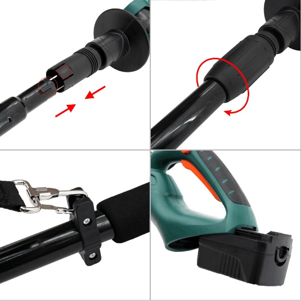 Freeshipping EAST 18V Li-ion battery cordless pole hedge trimmer Hand pruning tools rechargeable cutter rechargeable garden tool