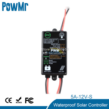 Solar Controller 5A Waterproof Load On From Dark To Dawn 12V Solar Panel Charger Controller PV Battery Charge Regulator