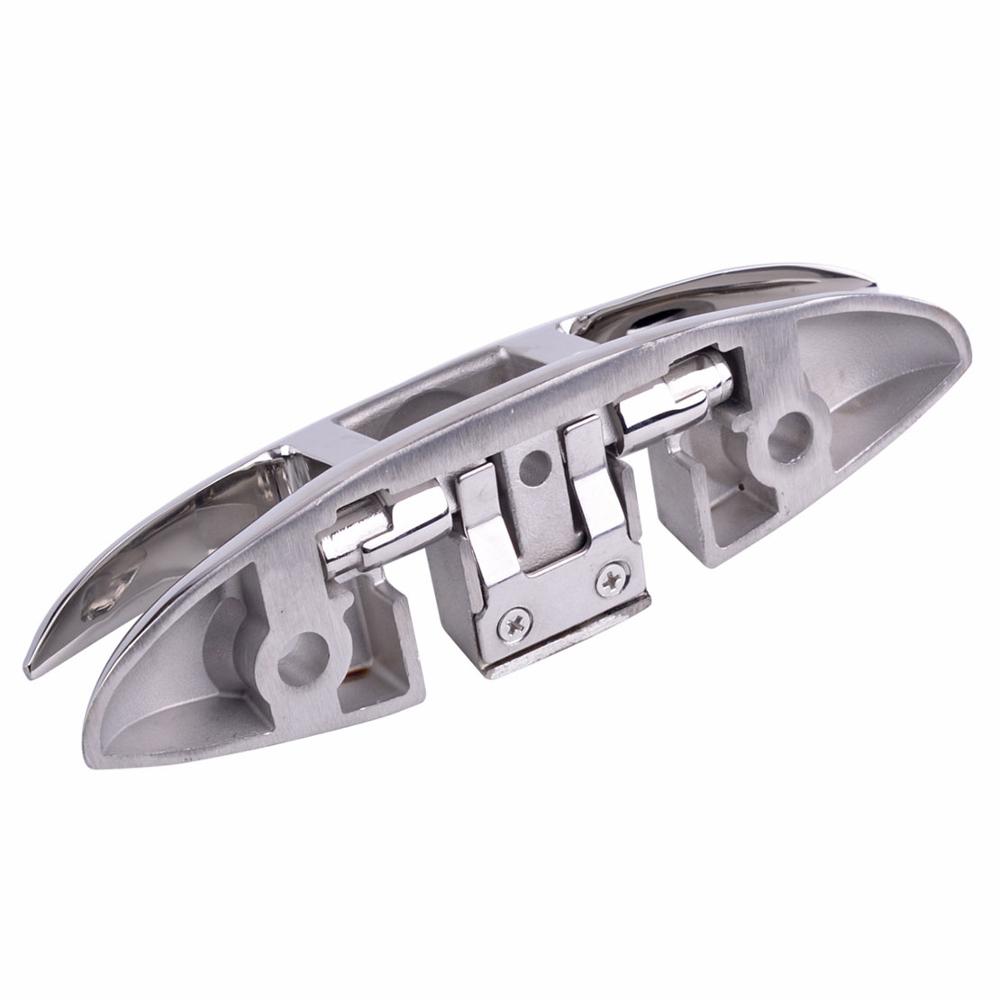 316 Stainless Steel Folding Deck Cleat Flip Up 5/6 Inch For Yacht Boat Parts Sailing Kayak Pontoon Accessories Marine Hardware
