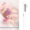 1PC Nail Brush Pink Short Handle Various Shapes Pen For Manicure Gel Brush For Nail Art Nail Polish Painting Drawing Single Pen