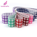 Lucia Crafts 3/6yards Plaid Printed Grosgrain Ribbons 25mm Trim Ribbon For DIY Headband Gift Decor S0801