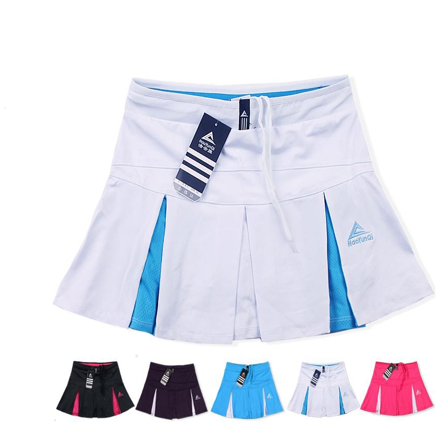 Girls Sports Skorts ,Half length tennis skirt , quick drying lady split white large size thin fitness yoga slim running skirt