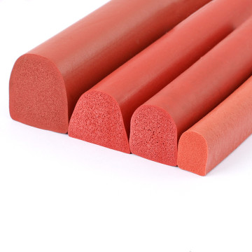 Silicon Foam Sponge Bar Heat Insulation Half Round Hemisphere Rubber Seal Strip Car Machine Sealing Strip Red