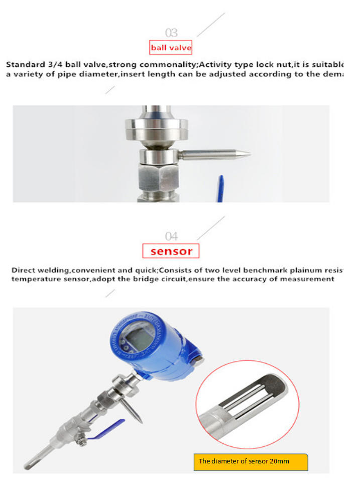 Thermal gas mass flowmeter