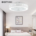 BOTIMI Modern LED Ceiling Fans With Lights For Living Room 220V Cooling Ventilador Round Ceiling Fan Lamp With Remote Control