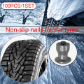100pcs Winter Wheel Lugs Car Tires Studs Screw Snow Spikes Tyre Sled Snow Chains Studs For Shoes ATV Car Motorcycle Tire 8x10mm