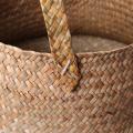 Woven Seagrass Basket Household Storage Natural Seagrass Folding For Plant Pot Basket And Laundry Storage And Grocery Basket