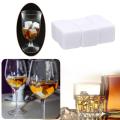 6Pcs Reusable Whiskey Stones Sipping Ice Cube Cooler Whisky Ice Stone Whisky Natural Rocks Bar Wine Cooler Party Wedding Gift