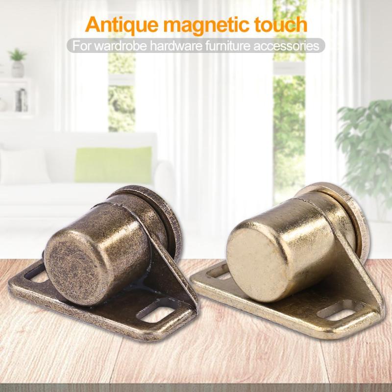 Antique Zinc Alloy Magnet Stoppers Cabinet Catch for Wardrobe Hardware Furniture Durable Magnetism of Zinc Alloy Cabinet Door