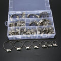 60 Pcs Stainless Steel Hose Pipe Hoop Strong Hose Clamp Wire Assorted Kit W/ Box