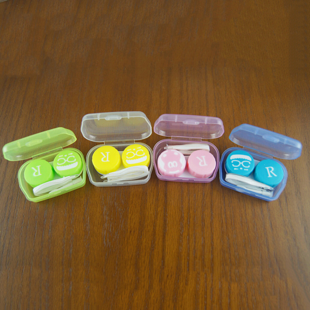 Portable Travel Glasses Contact Lenses Box Contact Lens Case For Eyes Care Kit Holder Container Gift 6.5 X 4 X2cm