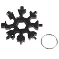 18 in 1 Snowflake multi tool Keyring Hex multifunctional tool Wrench Key Ring Pocket Multipurpose Camp multitool