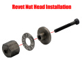 Hand Rivet Nut Gun Head with 10PCS Nuts Simple Rivet Nut Installation Manual Riveter Nut Tool Accessory for Nuts M3 M4 M5 M6 M8