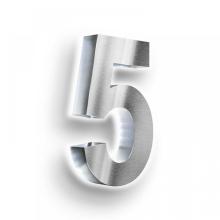 Silver Illuminous LED Stainless House Numbers Sign