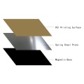 FLEXBED Custom 180x180mm Removal Spring Steel Sheet applied PEI Flexible build Plate +Magnetic Base for Kingroon KP3 3D Printer