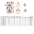 1pc 304 Stainless Steel Wire Rope Buckle Clips 2mm 3mm 4mm 5mm 6mm Cable Clamp Double Grips Fastener Hardware Accessories