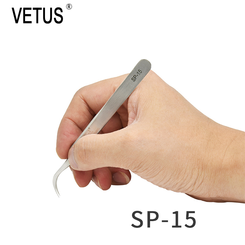 VETUS SP-11 SP-15 High Precision Stainless Steel Tweezers Set For Electronic Cell Phone Repair Tools Kit