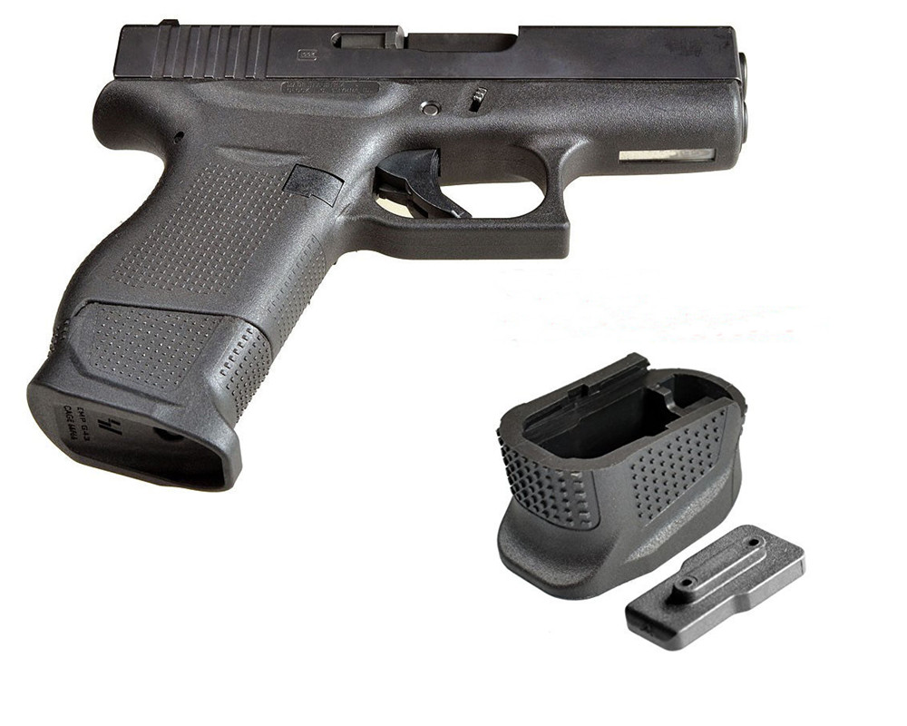 Glock 43 Enhanced Magazine Base Plate Plus Extension for 9mm 6rd pistol +2-Round G43 Extended Handgun Grip Gun Accessories
