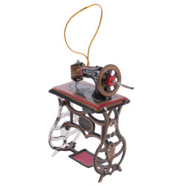 Mini Sewing Machine Model Tin Toy Collectible Gift Hanging Decor Ornaments