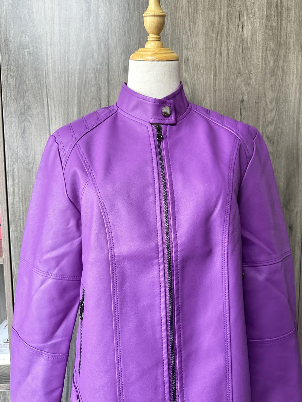 PU leather jackets for women